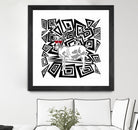 Goat In Red Sunglasses Abstract by TheArtOf Vikki on GIANT ART - black digital drawing