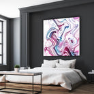 Liquid Marble - Pink and Blue by Dominique Van Roey on GIANT ART - pink photo manipulation