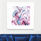 Liquid Marble - Pink and Blue by Dominique Van Roey on GIANT ART - pink photo manipulation