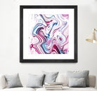 Liquid Marble - Pink and Blue by Dominique Van Roey on GIANT ART - pink photo manipulation