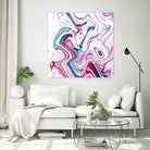 Liquid Marble - Pink and Blue by Dominique Van Roey on GIANT ART - pink photo manipulation