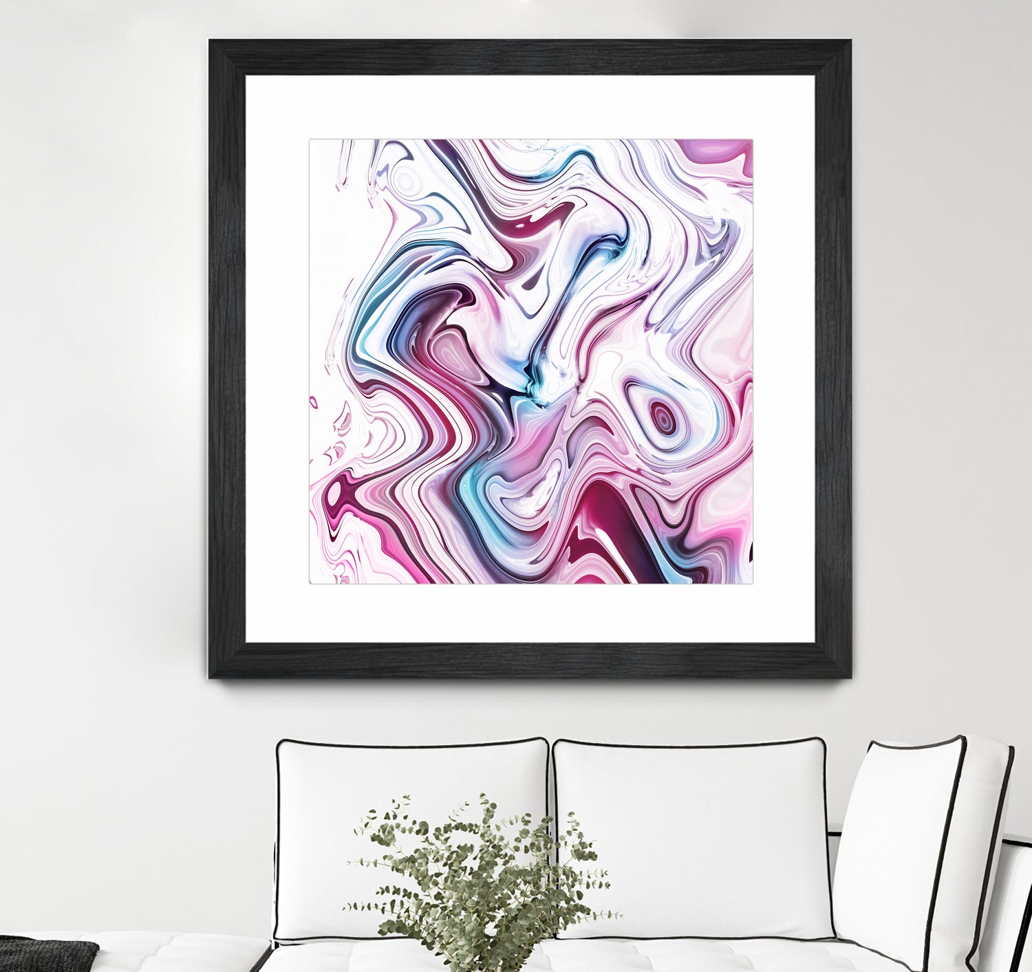 Liquid Marble - Pink and Blue by Dominique Van Roey on GIANT ART - pink photo manipulation