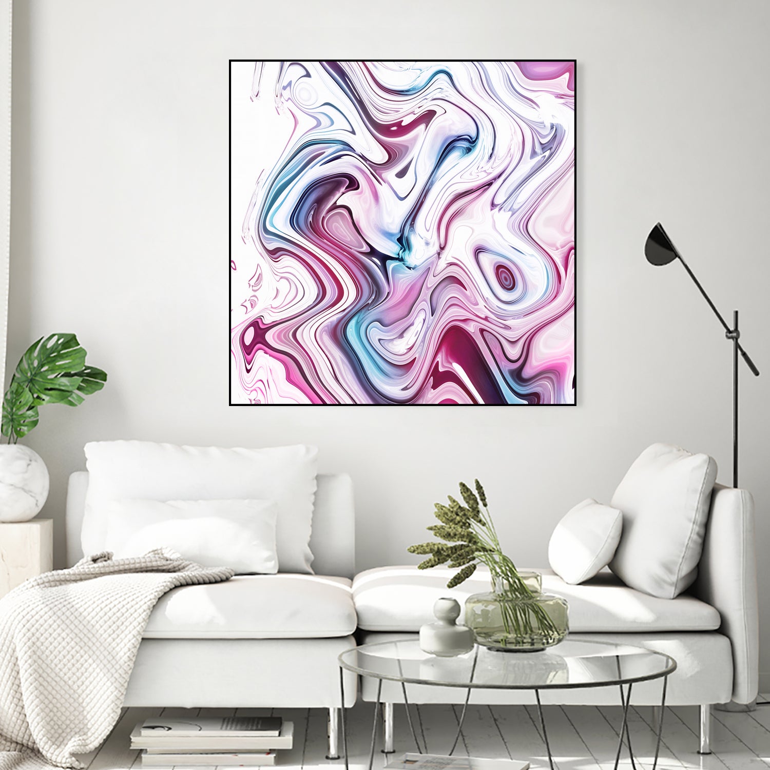 Liquid Marble - Pink and Blue by Dominique Van Roey on GIANT ART - pink photo manipulation