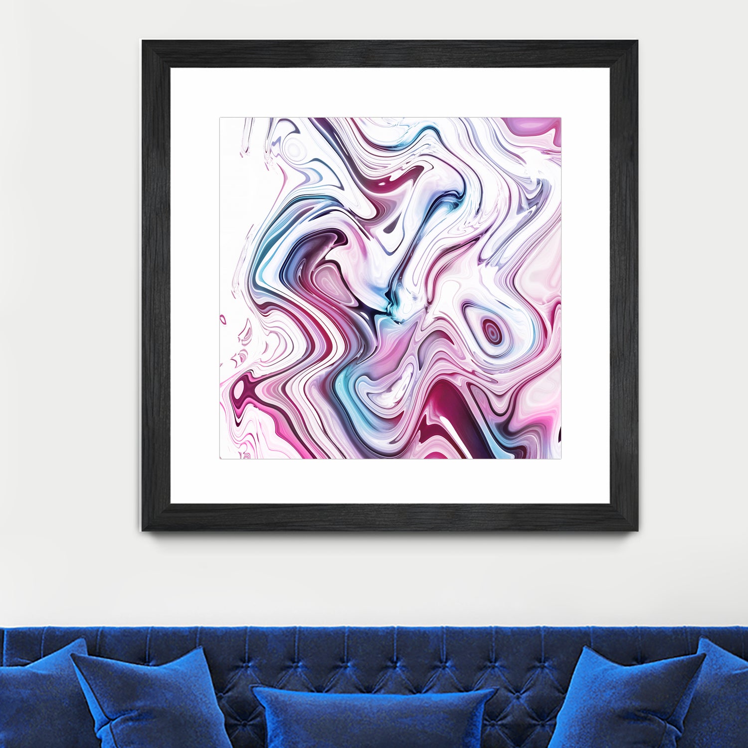 Liquid Marble - Pink and Blue by Dominique Van Roey on GIANT ART - pink photo manipulation