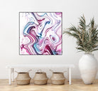 Liquid Marble - Pink and Blue by Dominique Van Roey on GIANT ART - pink photo manipulation