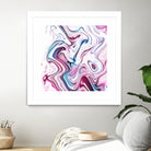 Liquid Marble - Pink and Blue by Dominique Van Roey on GIANT ART - pink photo manipulation