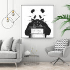 Bad panda by Solti Balázs on GIANT ART - white digital drawing