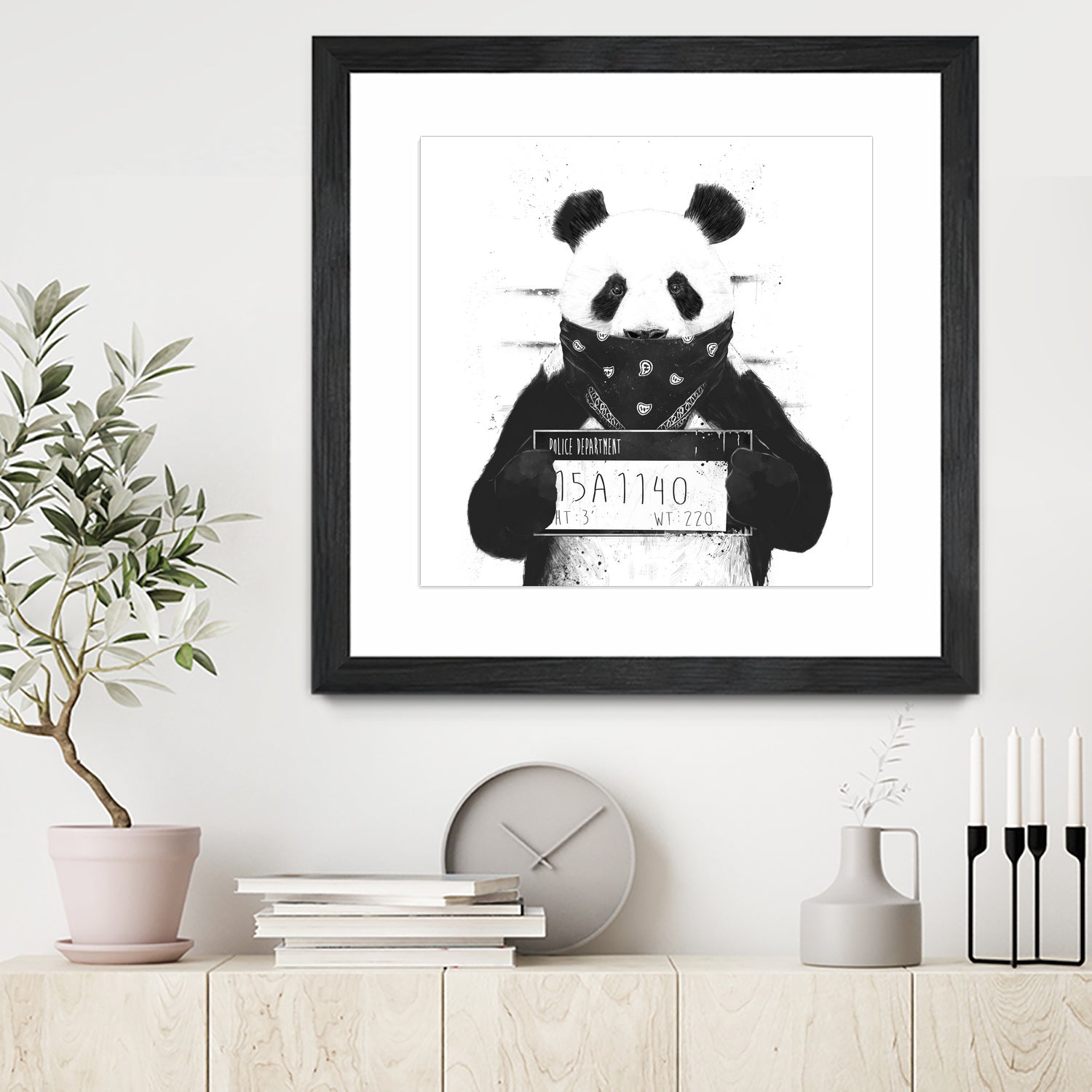 Bad panda by Solti Balázs on GIANT ART - white digital drawing