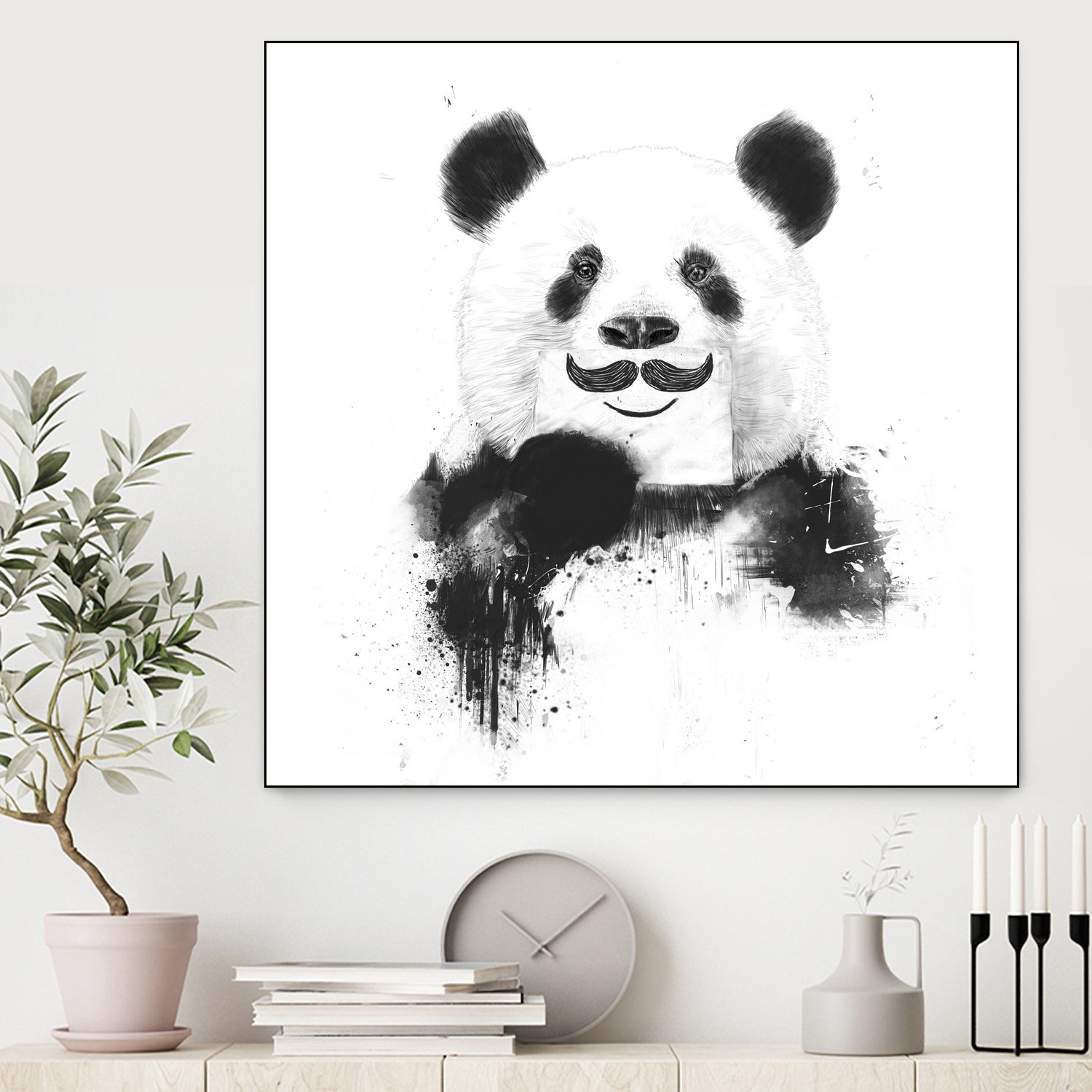 Funny panda by Solti Balázs on GIANT ART - white digital drawing