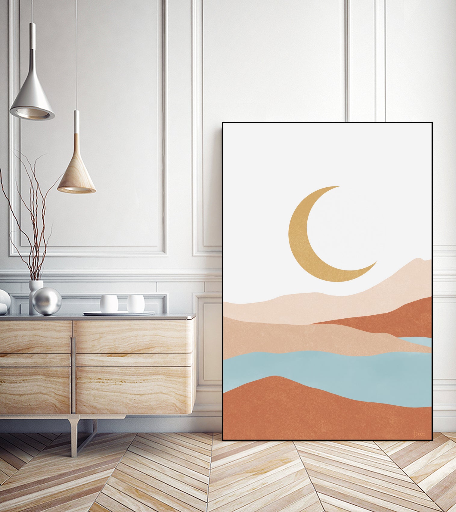 Desert Mountains II by Digital  Canvas  on GIANT ART - illustration