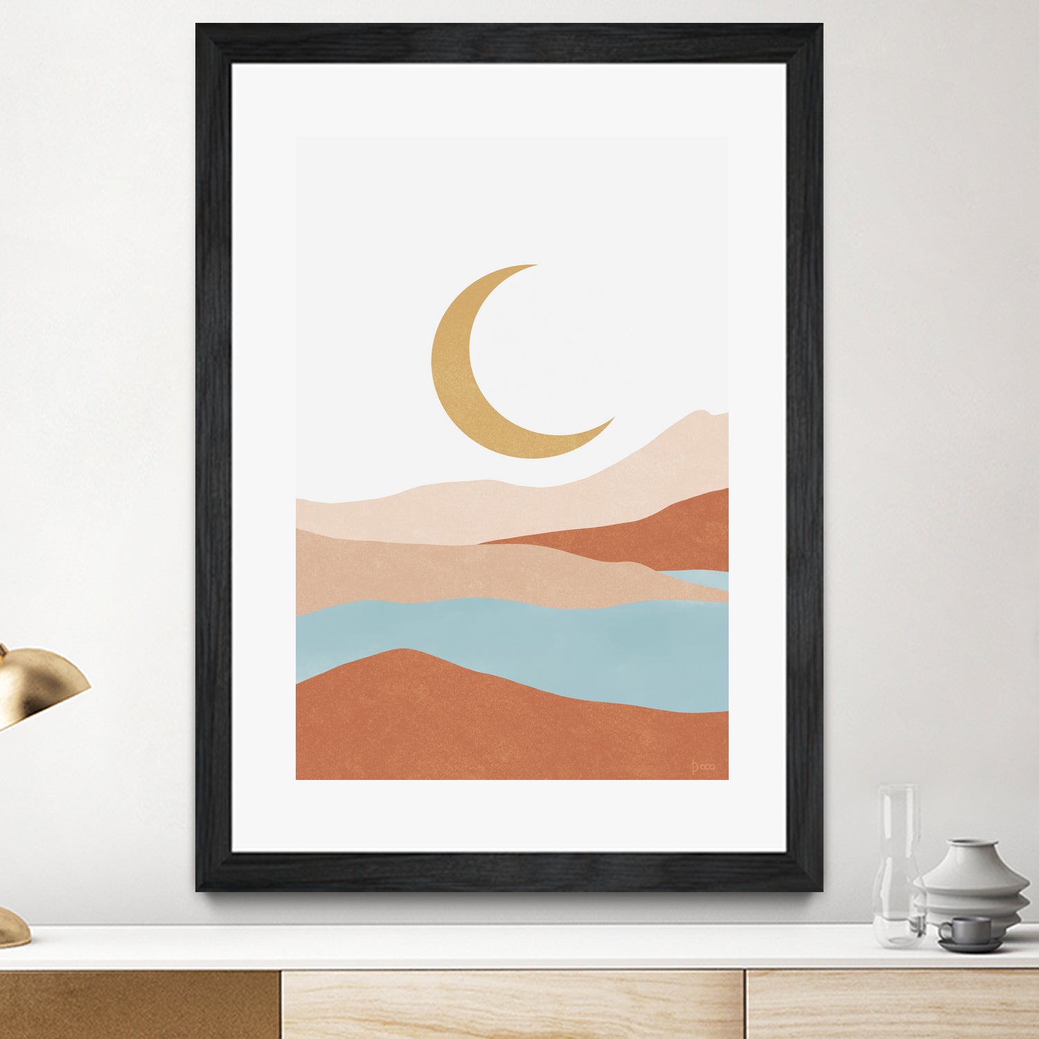 Desert Mountains II by Digital  Canvas  on GIANT ART - illustration