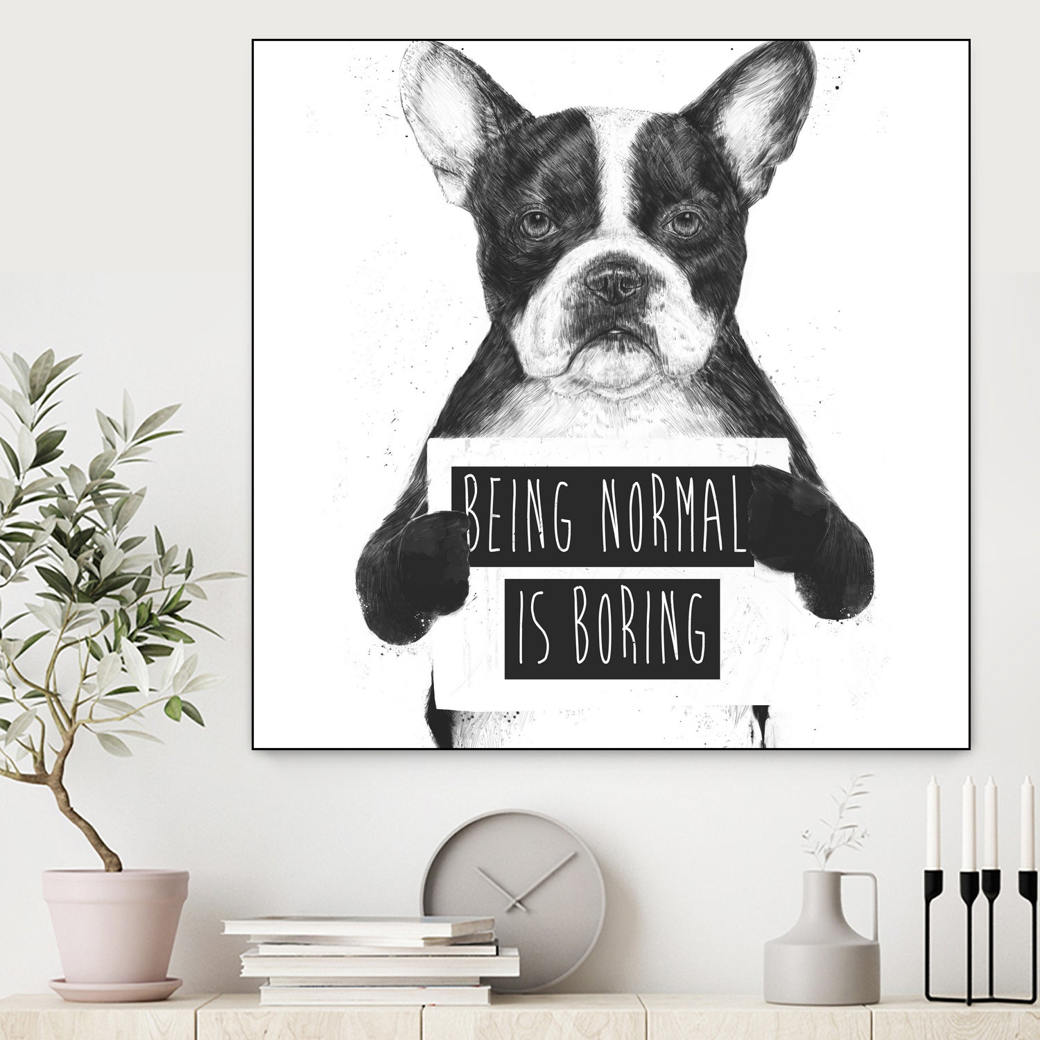 Being normal is boring by Solti Balázs on GIANT ART - white digital drawing