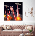 Cat Attack New York City Ufo Explosions Lasers by Damian Augustyniak on GIANT ART - black photo manipulation