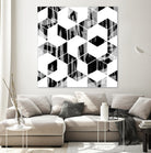 Elegant Black and White Geometric Design by Brigitte Carre on GIANT ART - black digital painting