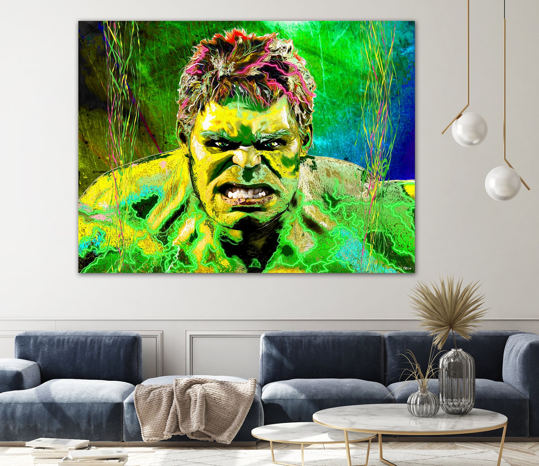 The Incredible Hulk by Daniel Janda on GIANT ART - fuchsia digital painting