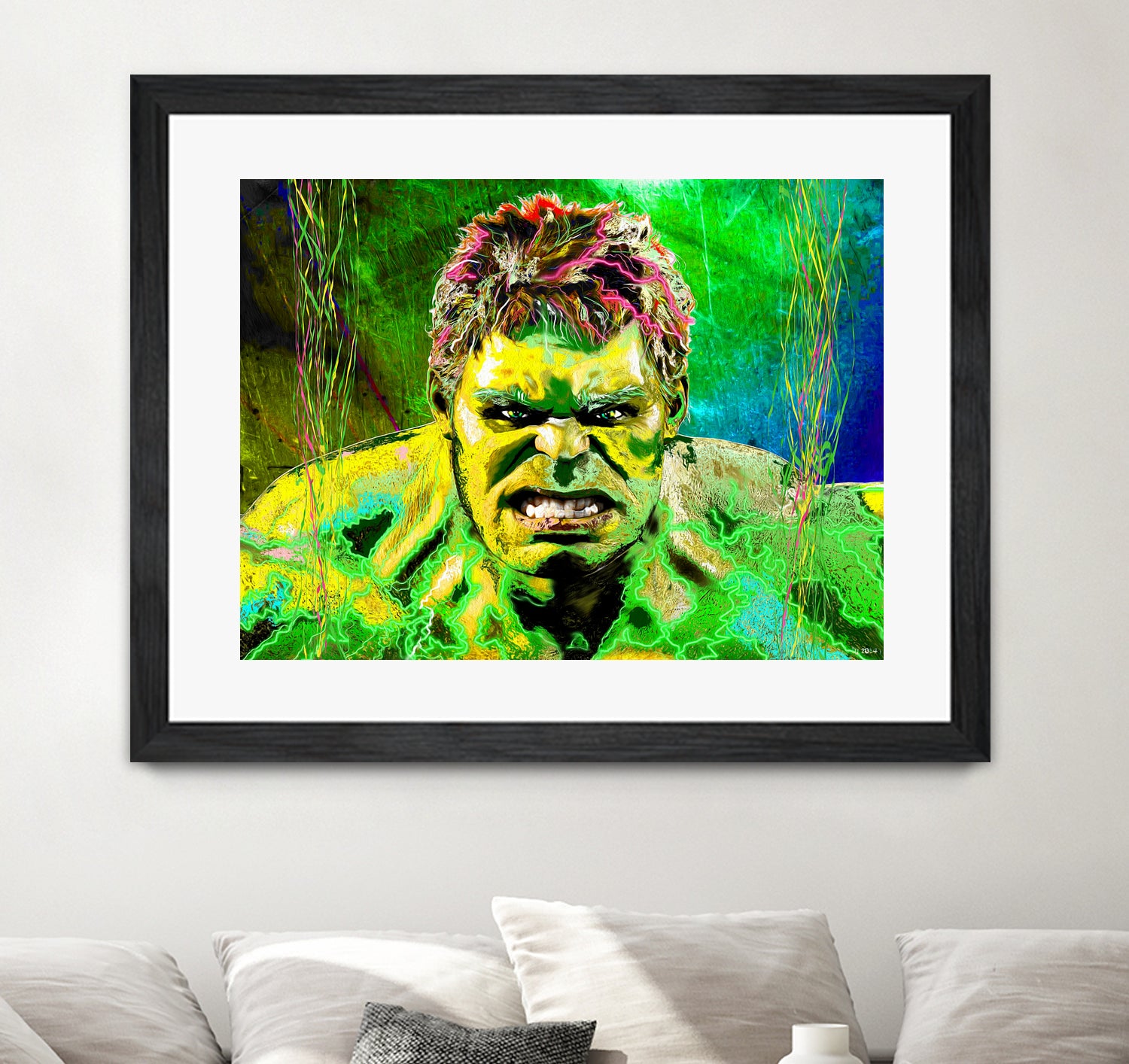 The Incredible Hulk by Daniel Janda on GIANT ART - fuchsia digital painting