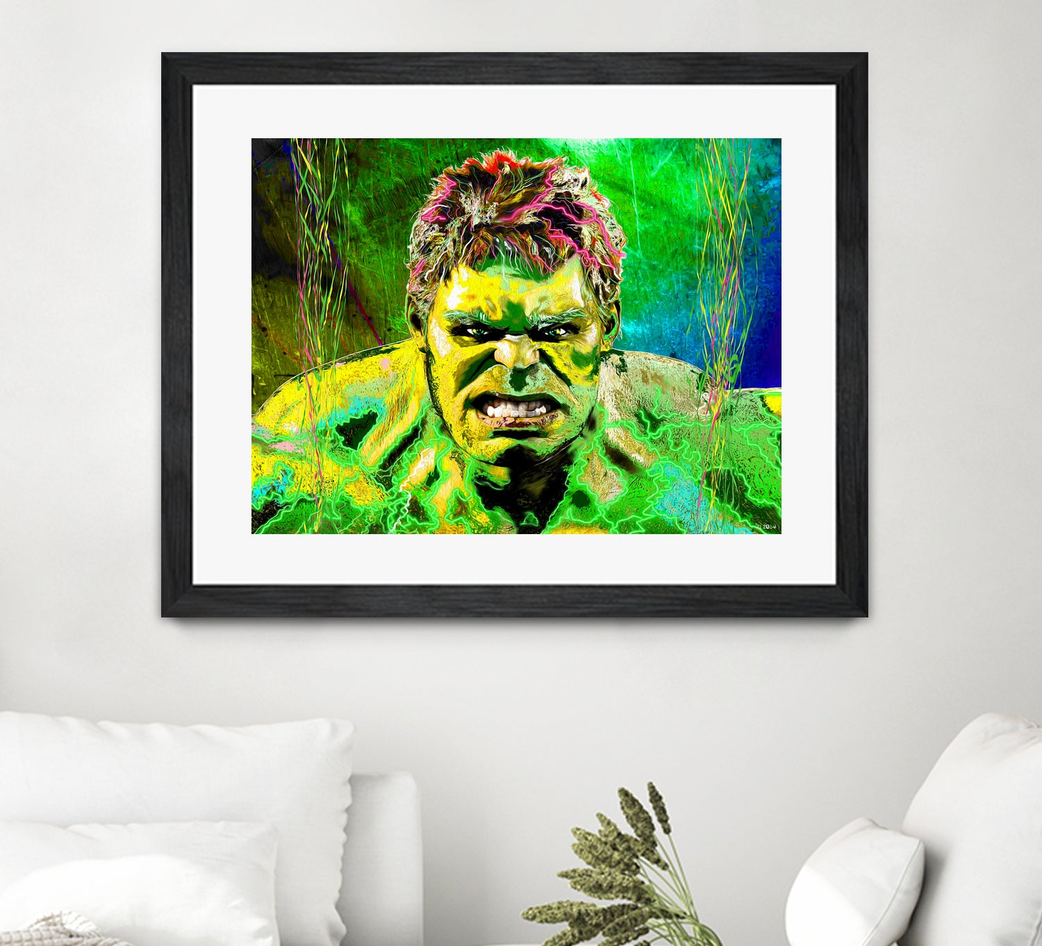 The Incredible Hulk by Daniel Janda on GIANT ART - fuchsia digital painting