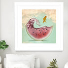 watermelon goldfish by Vin Zzep on GIANT ART - white digital painting