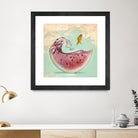 watermelon goldfish by Vin Zzep on GIANT ART - white digital painting