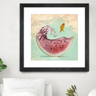 watermelon goldfish by Vin Zzep on GIANT ART - white digital painting