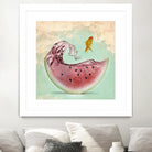 watermelon goldfish by Vin Zzep on GIANT ART - white digital painting