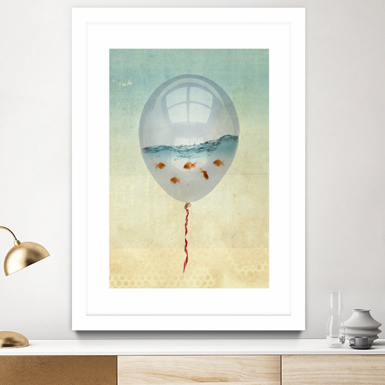 balloon fish by Vin Zzep on GIANT ART - white digital painting