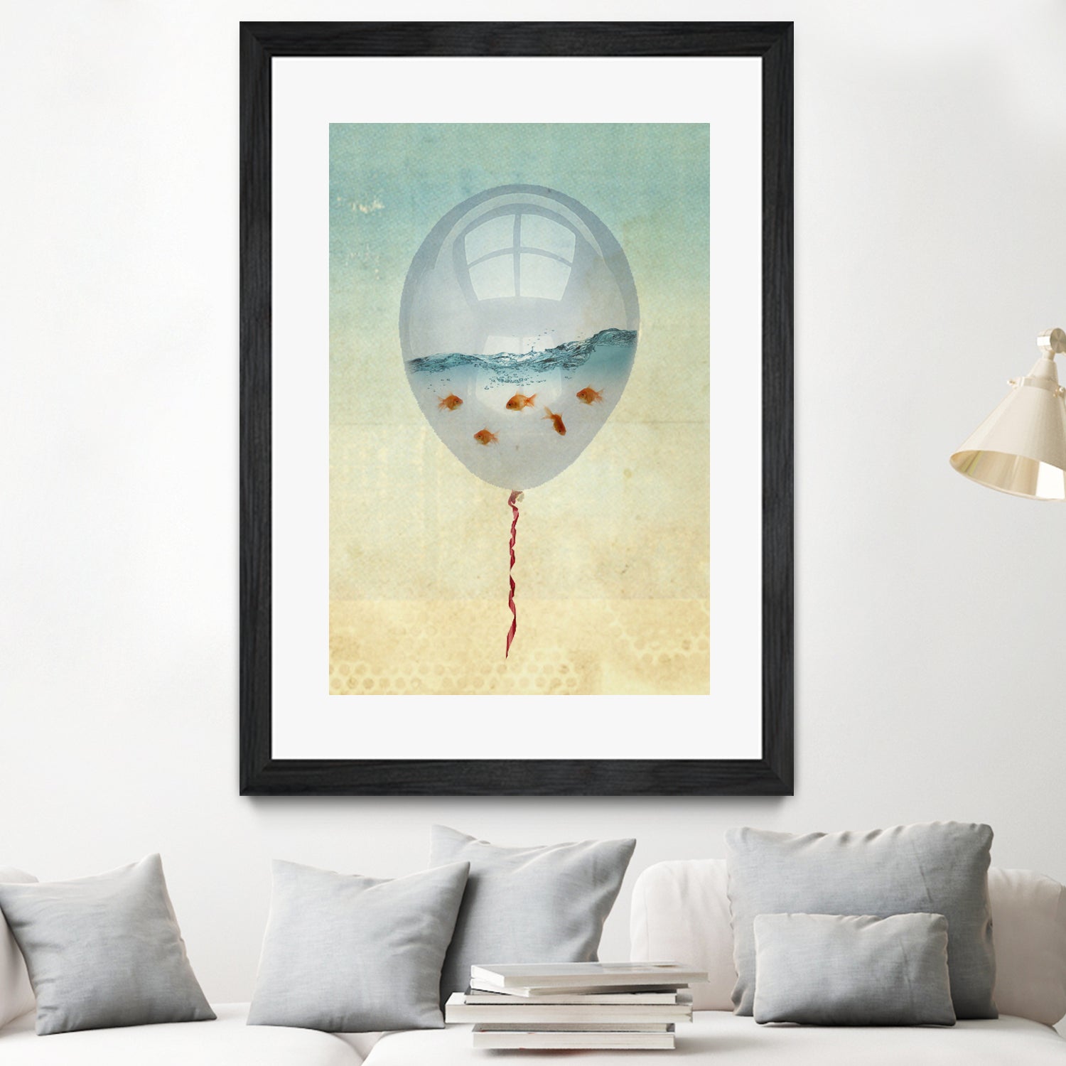 balloon fish by Vin Zzep on GIANT ART - white digital painting