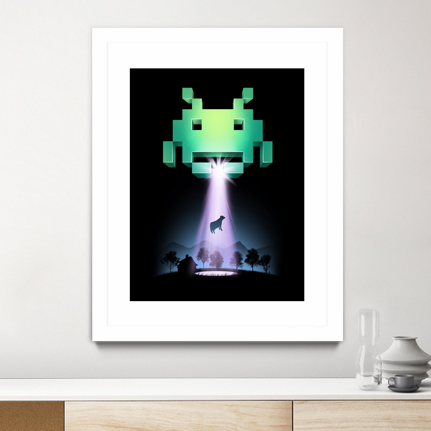 Space Invaders by Vincent Trinidad on GIANT ART - black digital painting