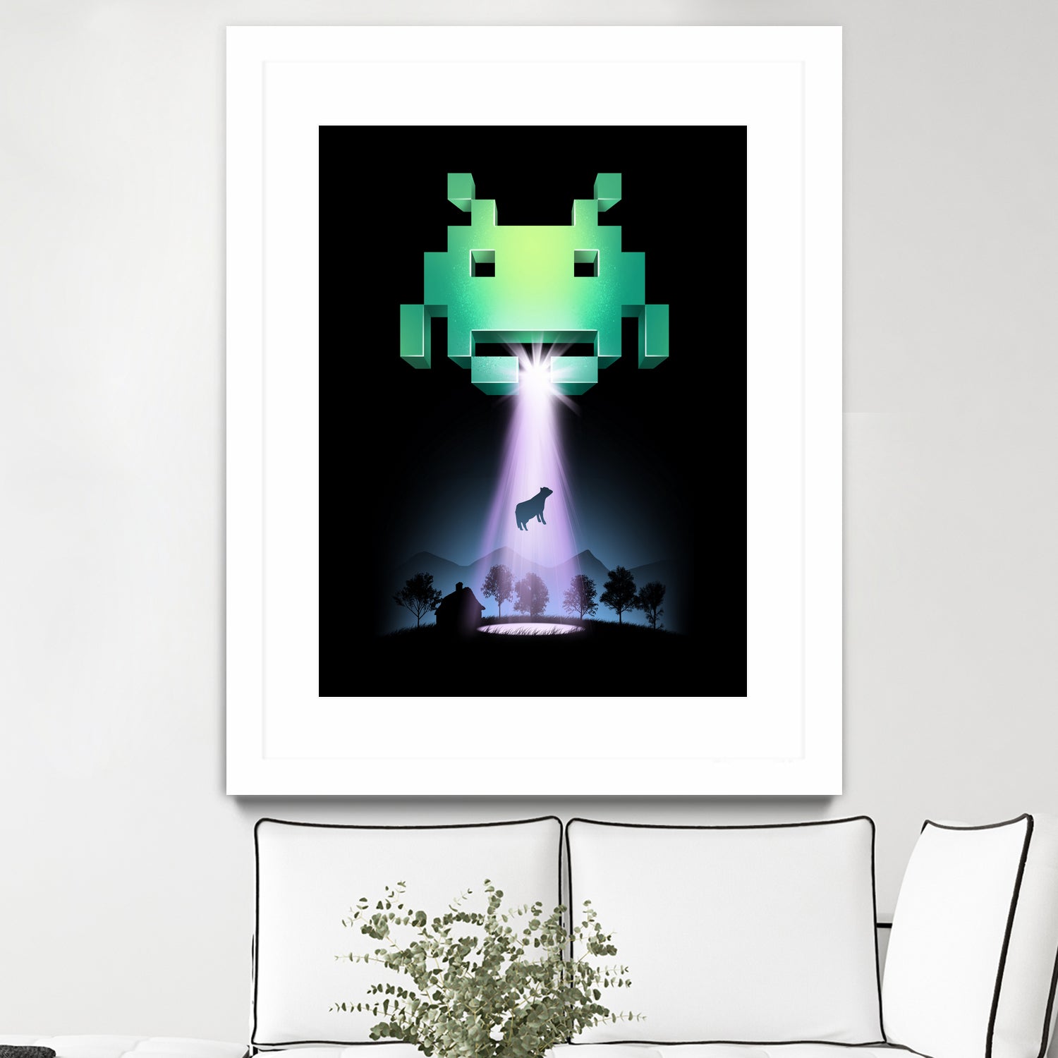 Space Invaders by Vincent Trinidad on GIANT ART - black digital painting