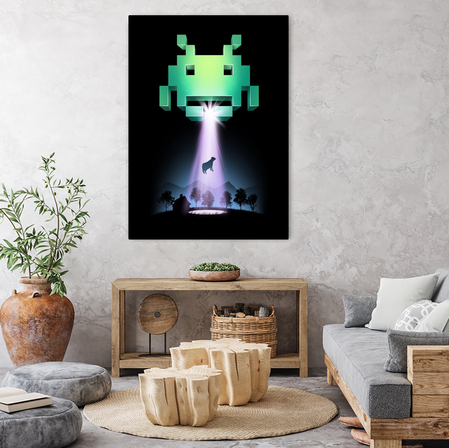 Space Invaders by Vincent Trinidad on GIANT ART - black digital painting