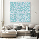 Abstract Outline Sky Blue by Emeline Tate-Robertson on GIANT ART - blue digital painting