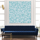 Abstract Outline Sky Blue by Emeline Tate-Robertson on GIANT ART - blue digital painting