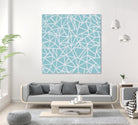 Abstract Outline Sky Blue by Emeline Tate-Robertson on GIANT ART - blue digital painting