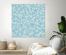 Abstract Outline Sky Blue by Emeline Tate-Robertson on GIANT ART - blue digital painting