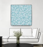 Abstract Outline Sky Blue by Emeline Tate-Robertson on GIANT ART - blue digital painting