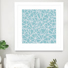 Abstract Outline Sky Blue by Emeline Tate-Robertson on GIANT ART - blue digital painting