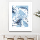 Tropical bliss - chambray blue by Gale Switzer on GIANT ART - blue digital drawing