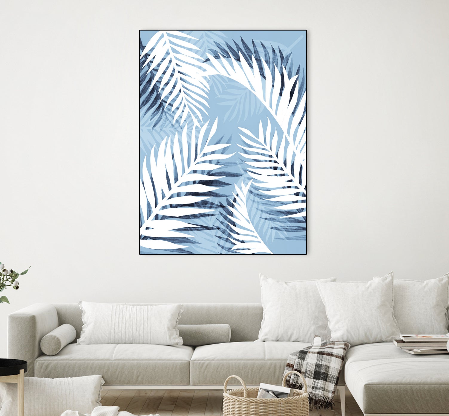 Tropical bliss - chambray blue by Gale Switzer on GIANT ART - blue digital drawing