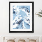 Tropical bliss - chambray blue by Gale Switzer on GIANT ART - blue digital drawing