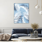 Tropical bliss - chambray blue by Gale Switzer on GIANT ART - blue digital drawing