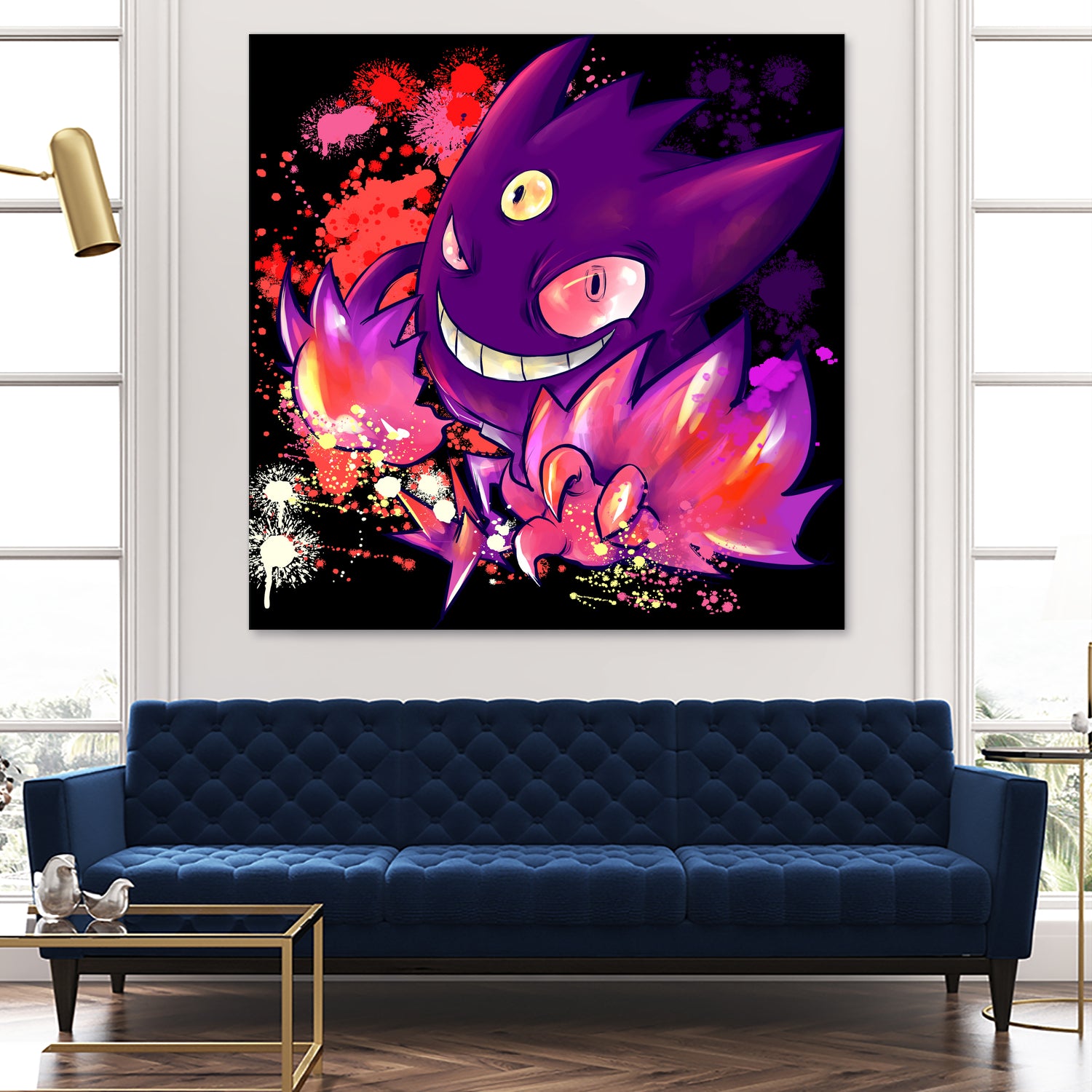 Mega Gengar by Victoria Fernández Bravo on GIANT ART - fuchsia digital drawing