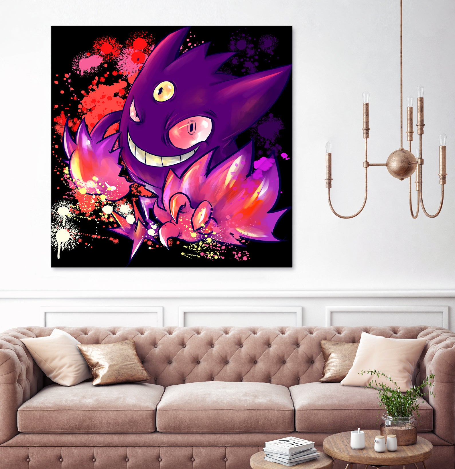 Mega Gengar by Victoria Fernández Bravo on GIANT ART - fuchsia digital drawing