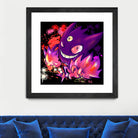 Mega Gengar by Victoria Fernández Bravo on GIANT ART - fuchsia digital drawing