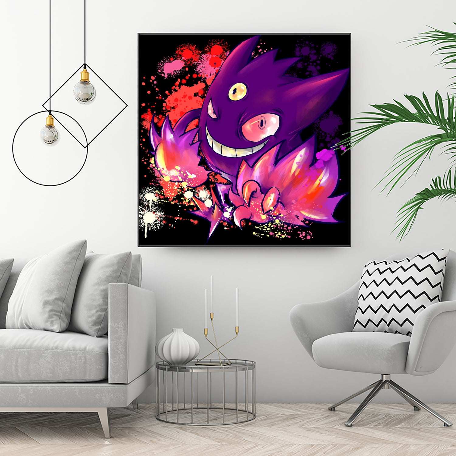 Mega Gengar by Victoria Fernández Bravo on GIANT ART - fuchsia digital drawing