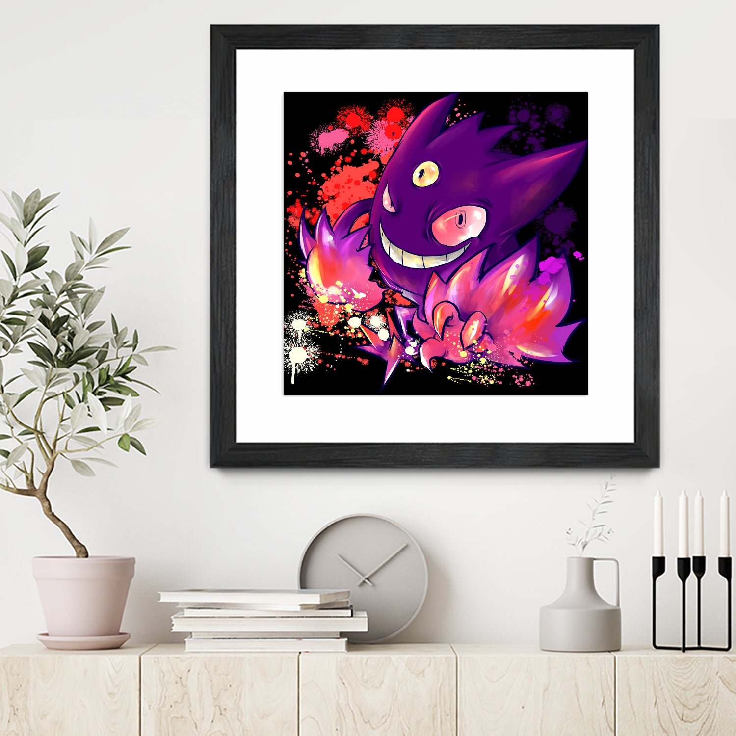 Mega Gengar by Victoria Fernández Bravo on GIANT ART - fuchsia digital drawing