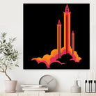 Liftoff! by Wayne Minnis on GIANT ART - orange digital drawing