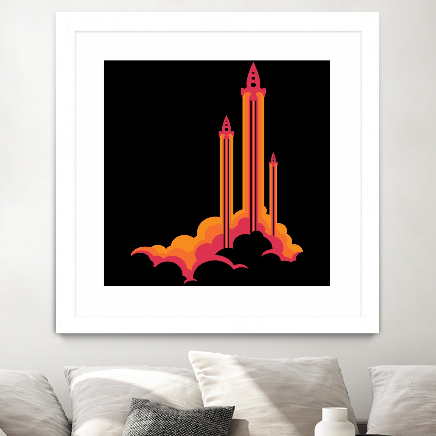 Liftoff! by Wayne Minnis on GIANT ART - orange digital drawing