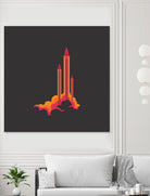 Liftoff! by Wayne Minnis on GIANT ART - orange digital drawing