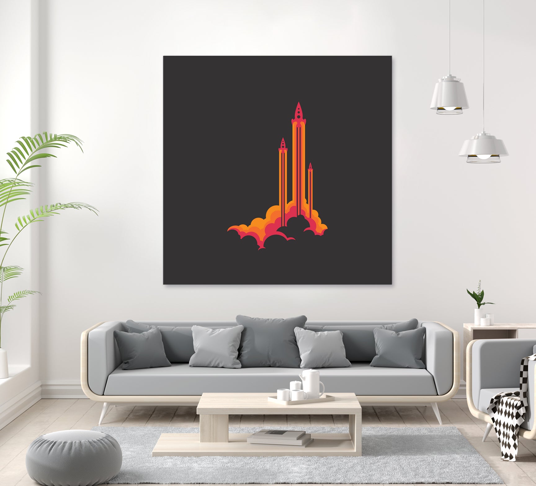 Liftoff! by Wayne Minnis on GIANT ART - orange digital drawing