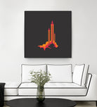 Liftoff! by Wayne Minnis on GIANT ART - orange digital drawing